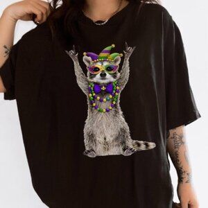 Funny Carnival Raccoon Tee, Cute Party Animal T-Shirt